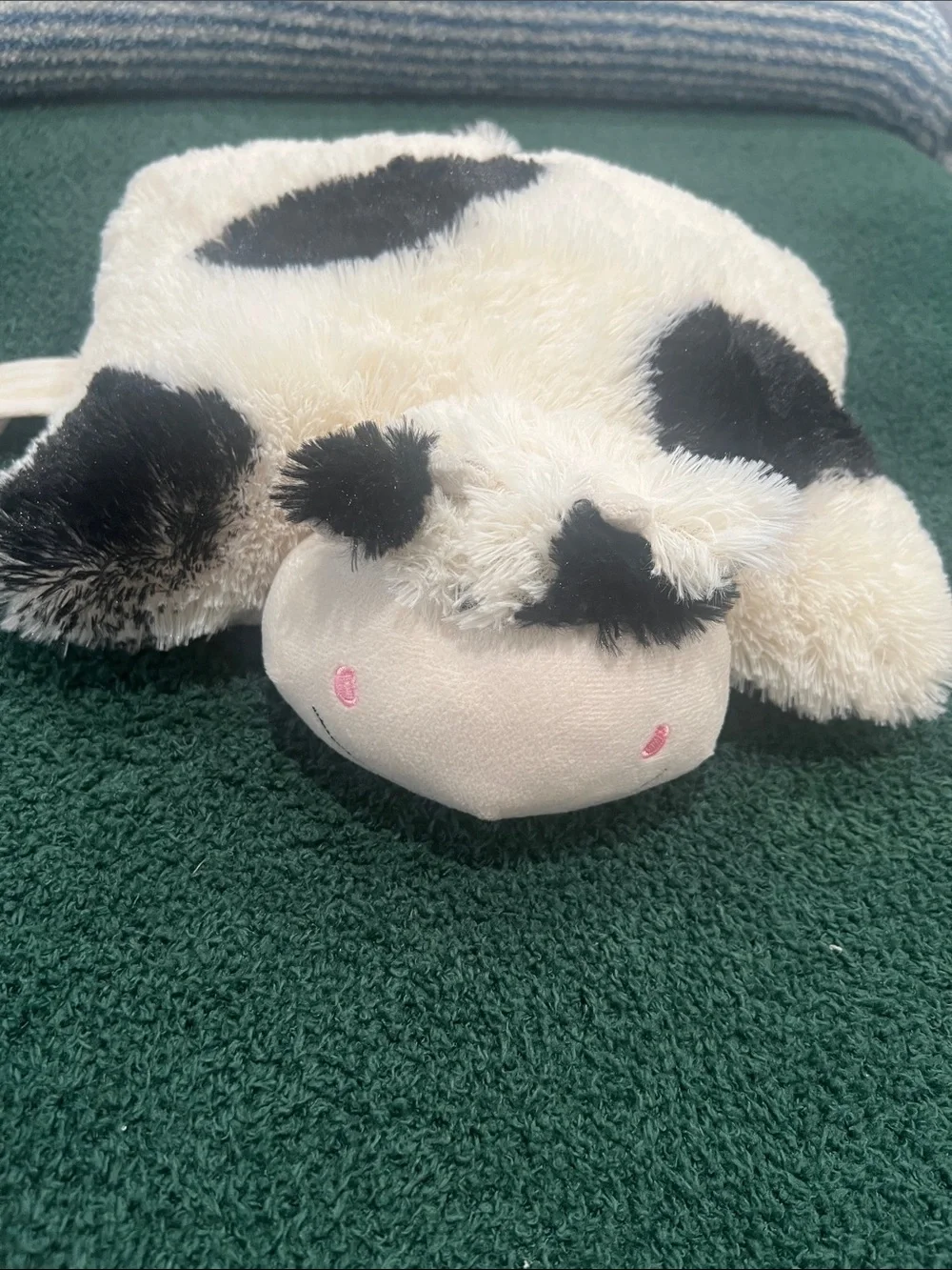 Plush Cow Stuffed Animal - White and Black Plush